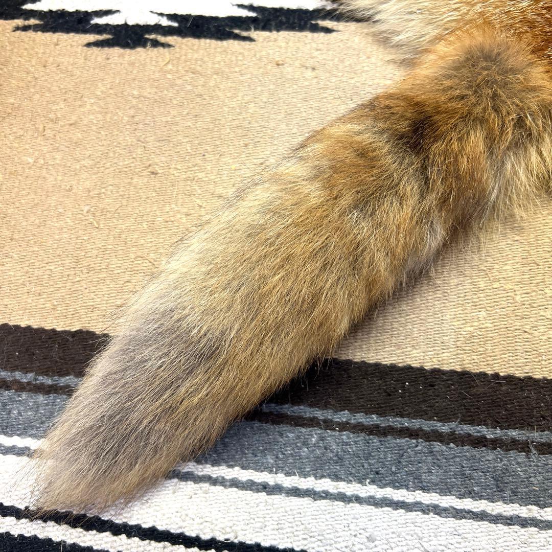 【裏地付】レッドフォックス 登山　赤狐毛皮敷物　尻あて　キャンプ　スキー　マタギ