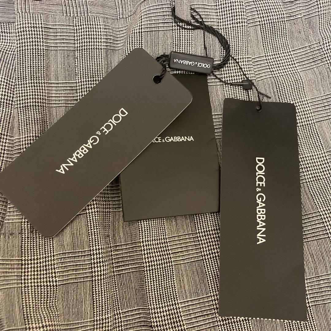 【タグ付】DOLCE&GABBANA メンズパンツ　グレンチェック　サイズ48