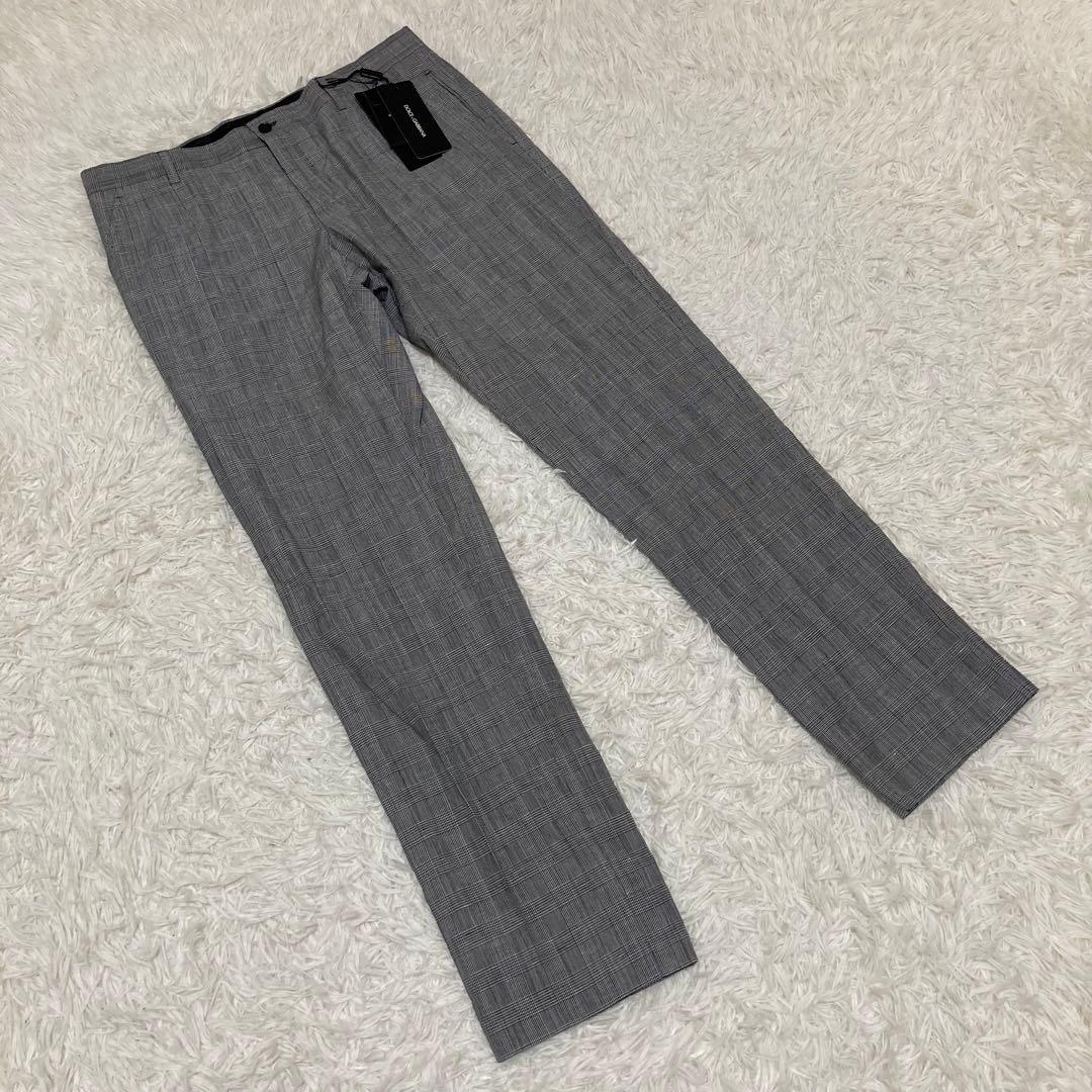 【タグ付】DOLCE&GABBANA メンズパンツ　グレンチェック　サイズ48