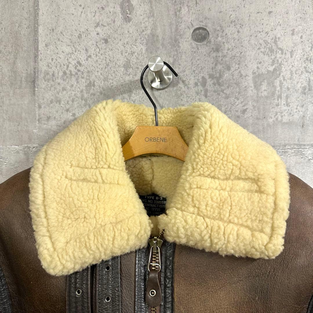 AVIREX B-3 フライトジャケット ムートン USA製 1978復刻タイプ