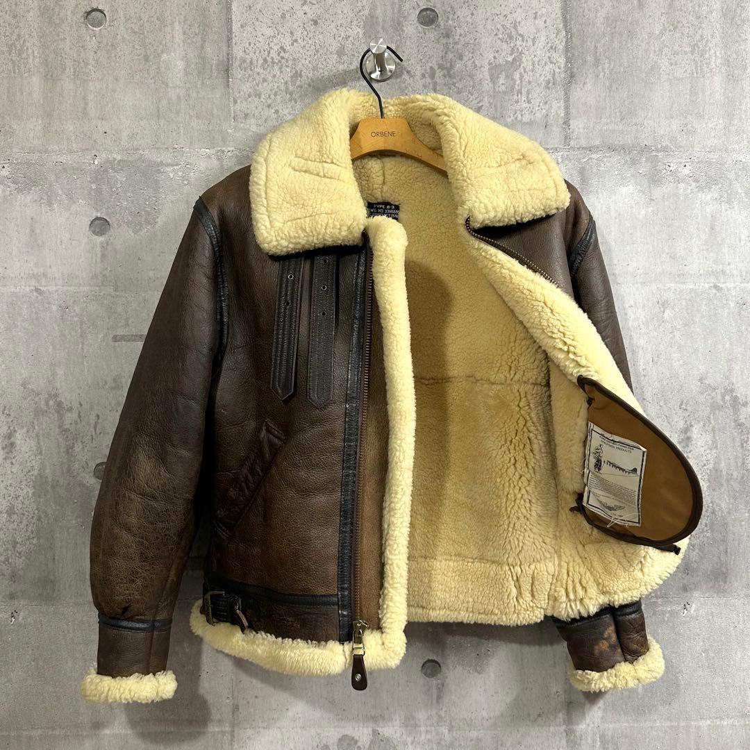 AVIREX B-3 フライトジャケット ムートン USA製 1978復刻タイプ