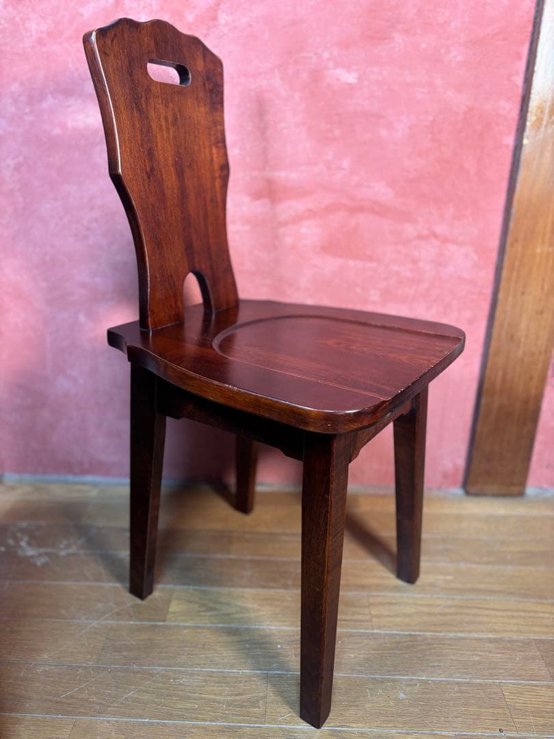 伝統民芸家具　神居民芸　(椅子、板座チェア) 2脚