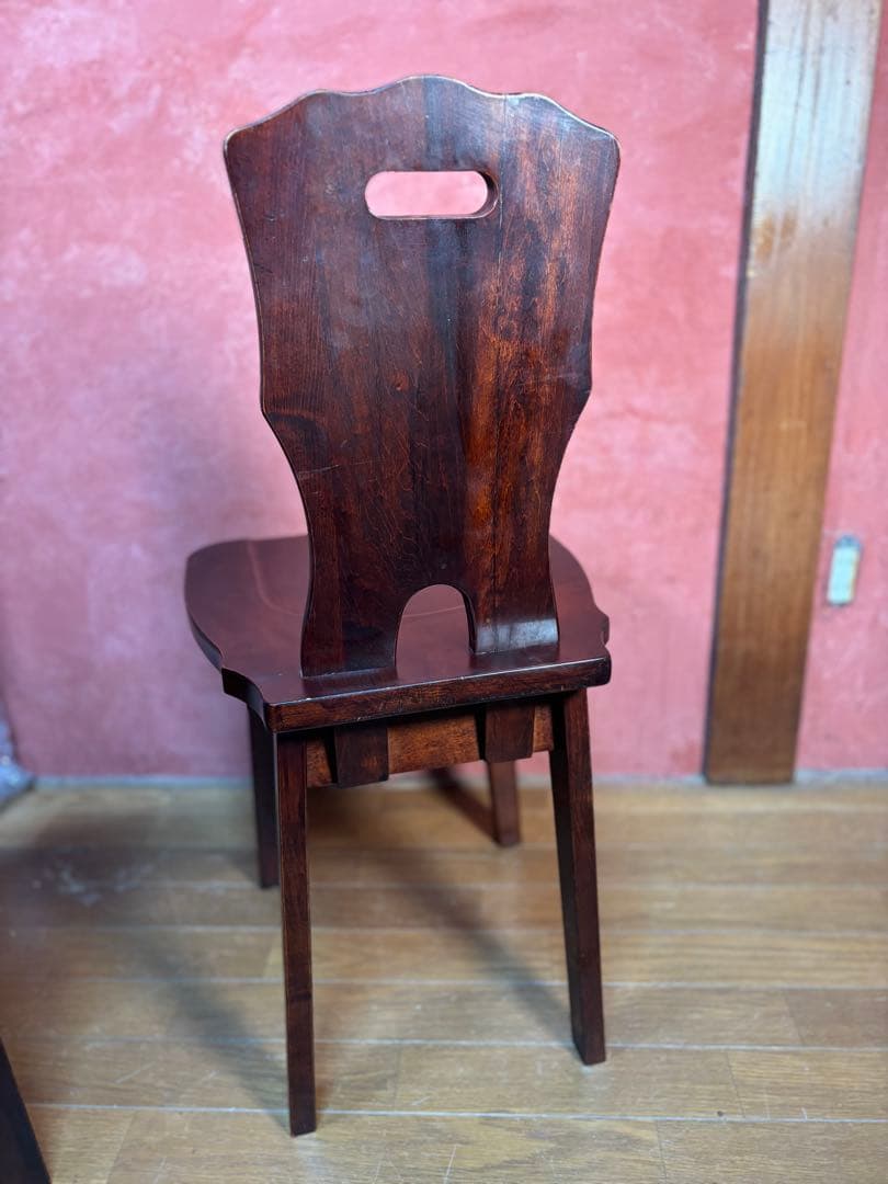 伝統民芸家具　神居民芸　(椅子、板座チェア) 2脚