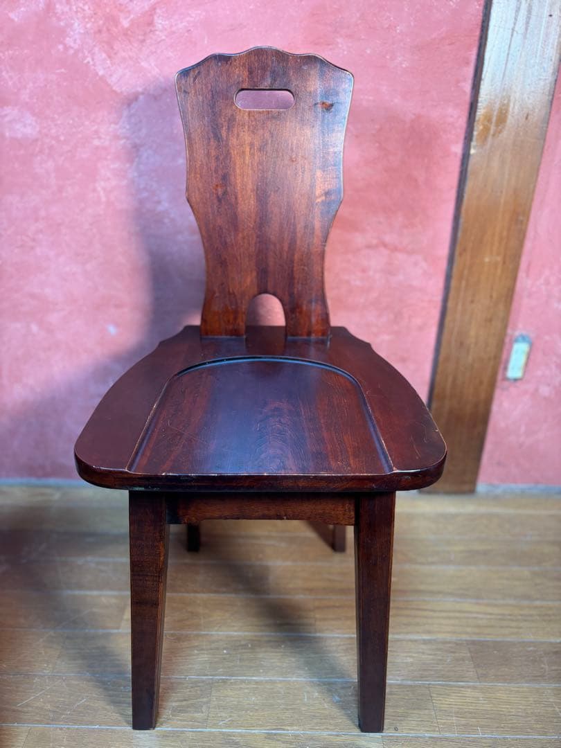 伝統民芸家具　神居民芸　(椅子、板座チェア) 2脚