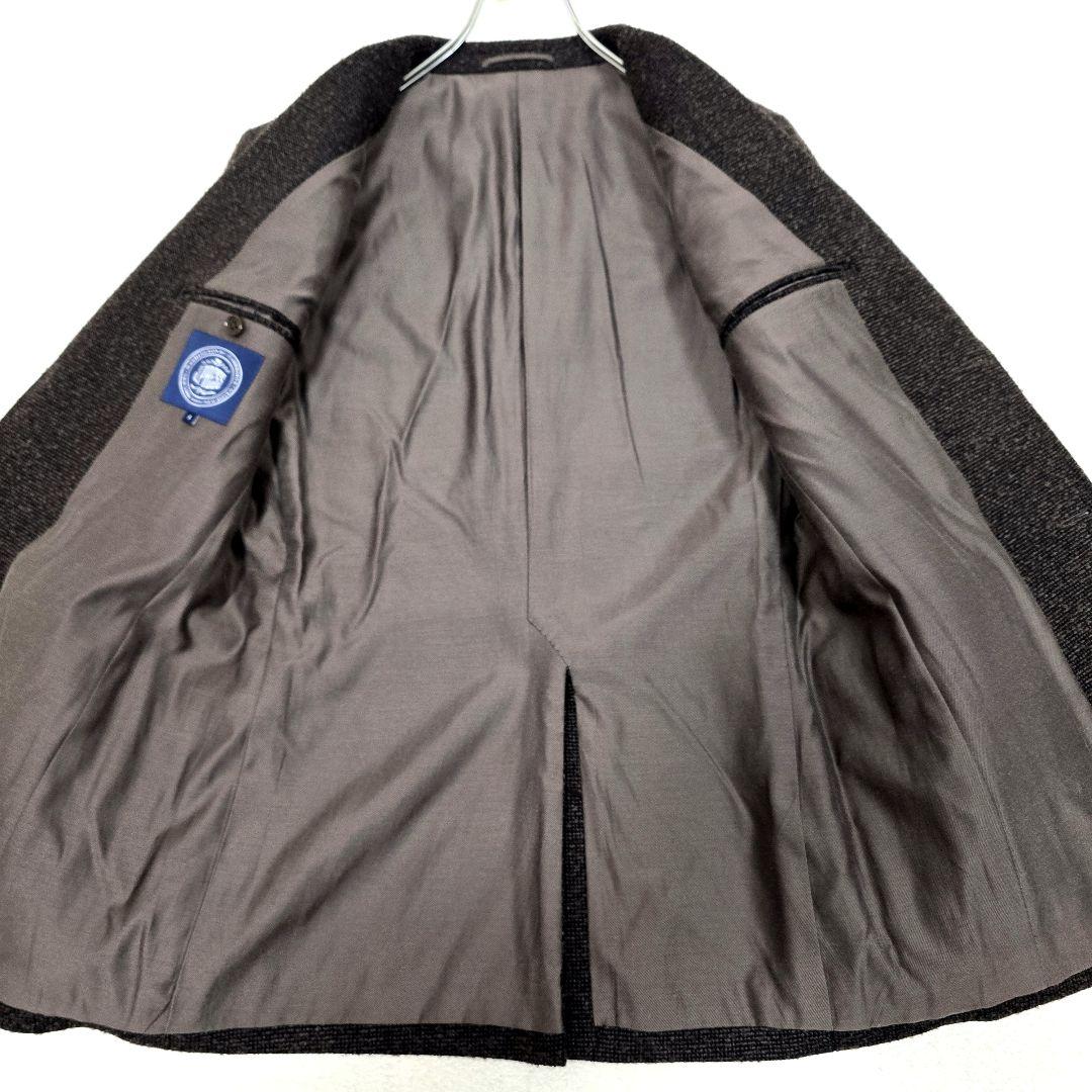 極美品 ジェイプレス テーラードジャケット アルパカ ツイード ブラウン L