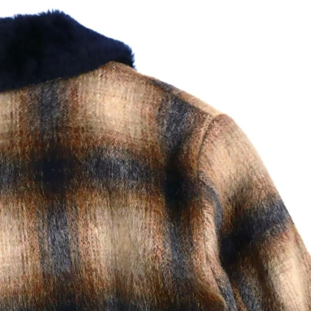 special 60s モヘア オンブレチェック ショール ギャングコート