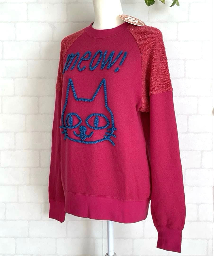 【新品タグ付】希少！ヒステリックグラマー meow ネコ 編み込み トレーナー