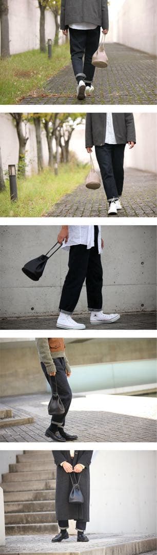 【極美品】巾着バッグ 本革 バッグ メンズ ミニバッグ 手提げ