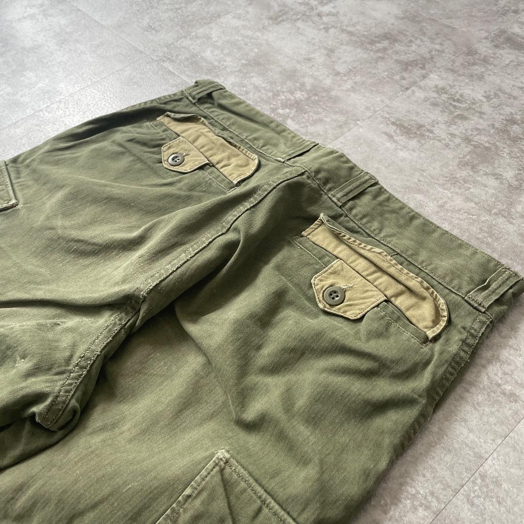 60s フランス軍 実物 M47 後期 カーゴパンツ カーキ Size13
