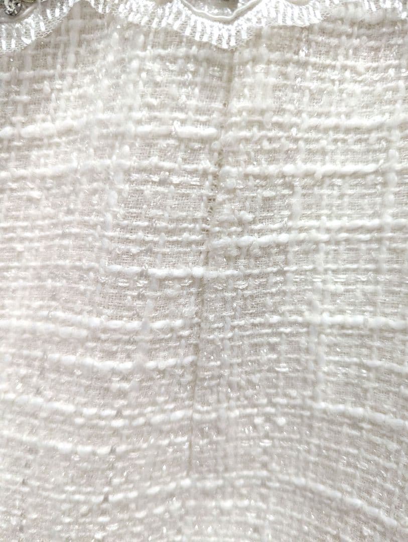 【an】キャバドレス M ホワイト クロスストラップ マーメイド