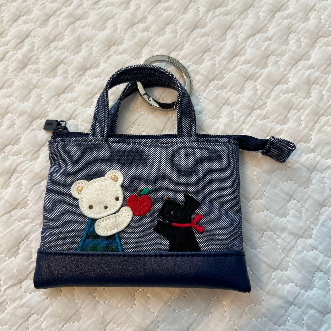 ファミリア　ミニバッグチャーム　デニムバッグ