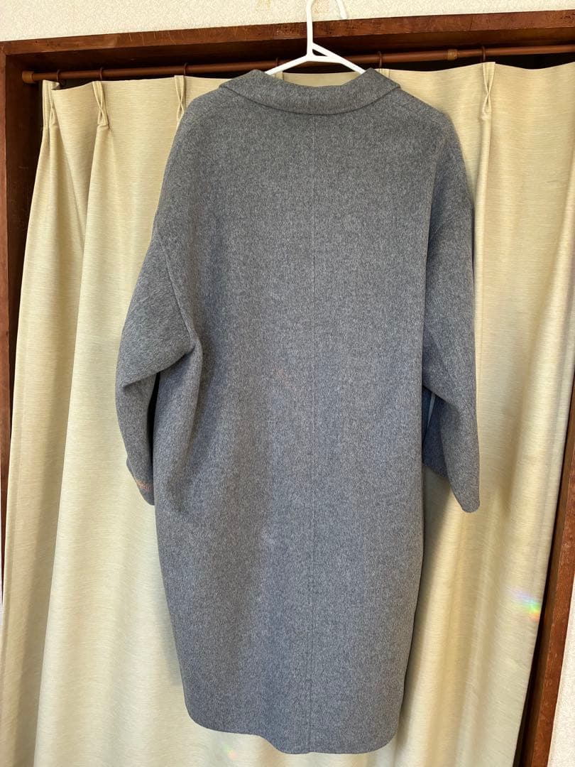 【新品未使用】everynavy リバー ロングコクーンコートライトグレー