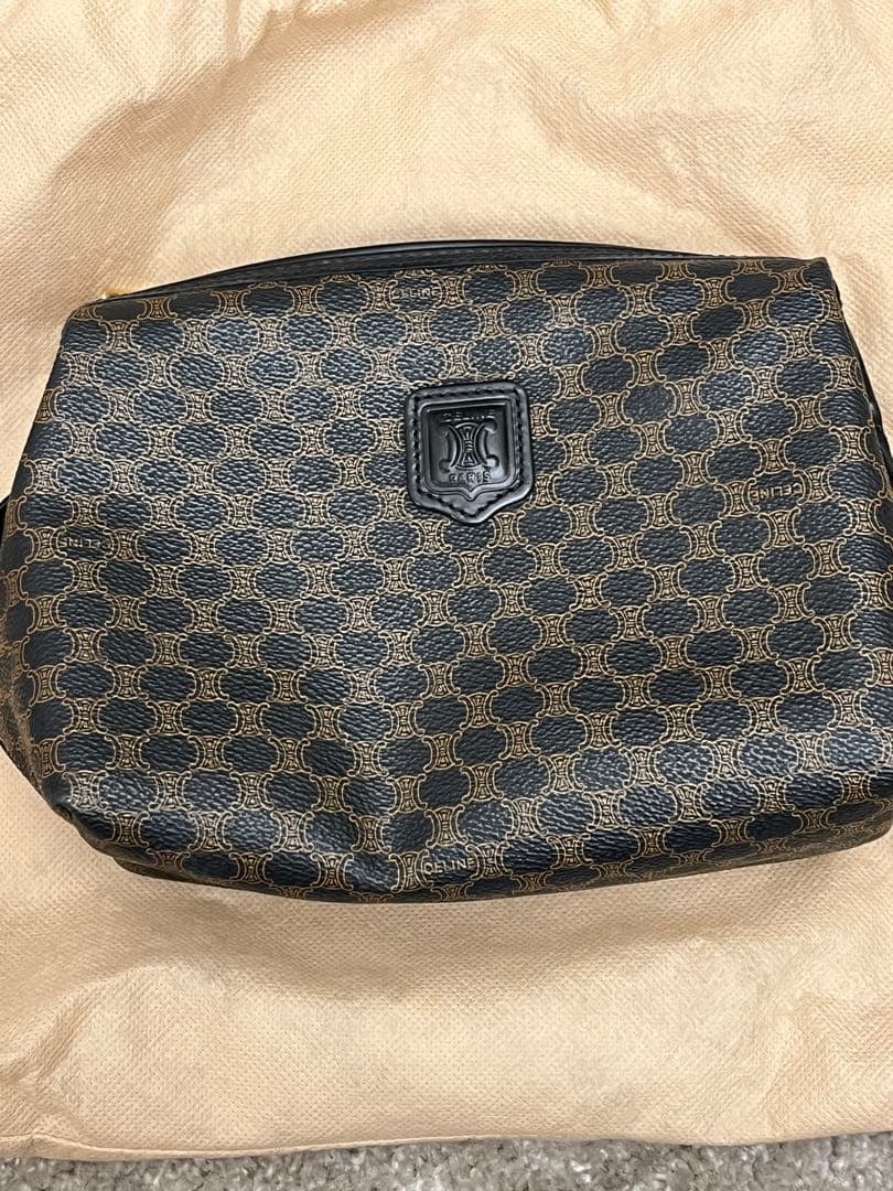 CELINE マカダム柄 クラッチ 廃盤 PVCレザー ポーチ