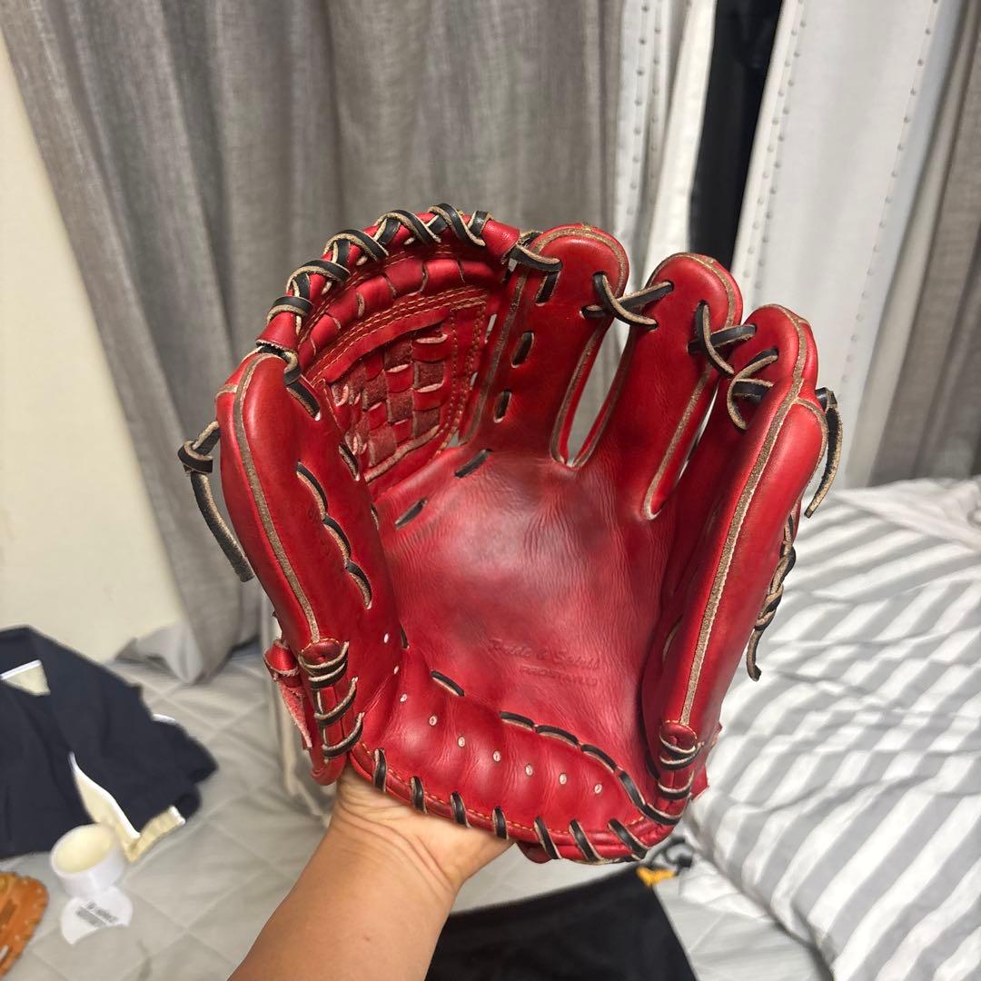 ZETT PROSTATUS 赤　源田モデル硬式グローブ