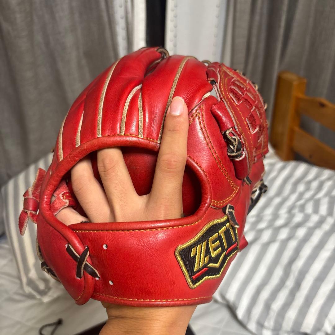 ZETT PROSTATUS 赤　源田モデル硬式グローブ