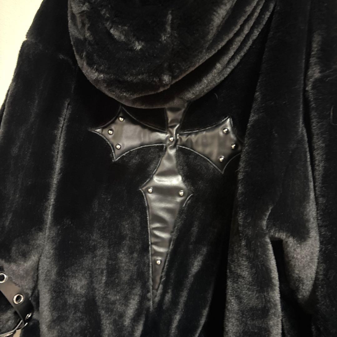 REFLEM ベルト付きハイネックファーパーカー/ファーブルゾン フーディー