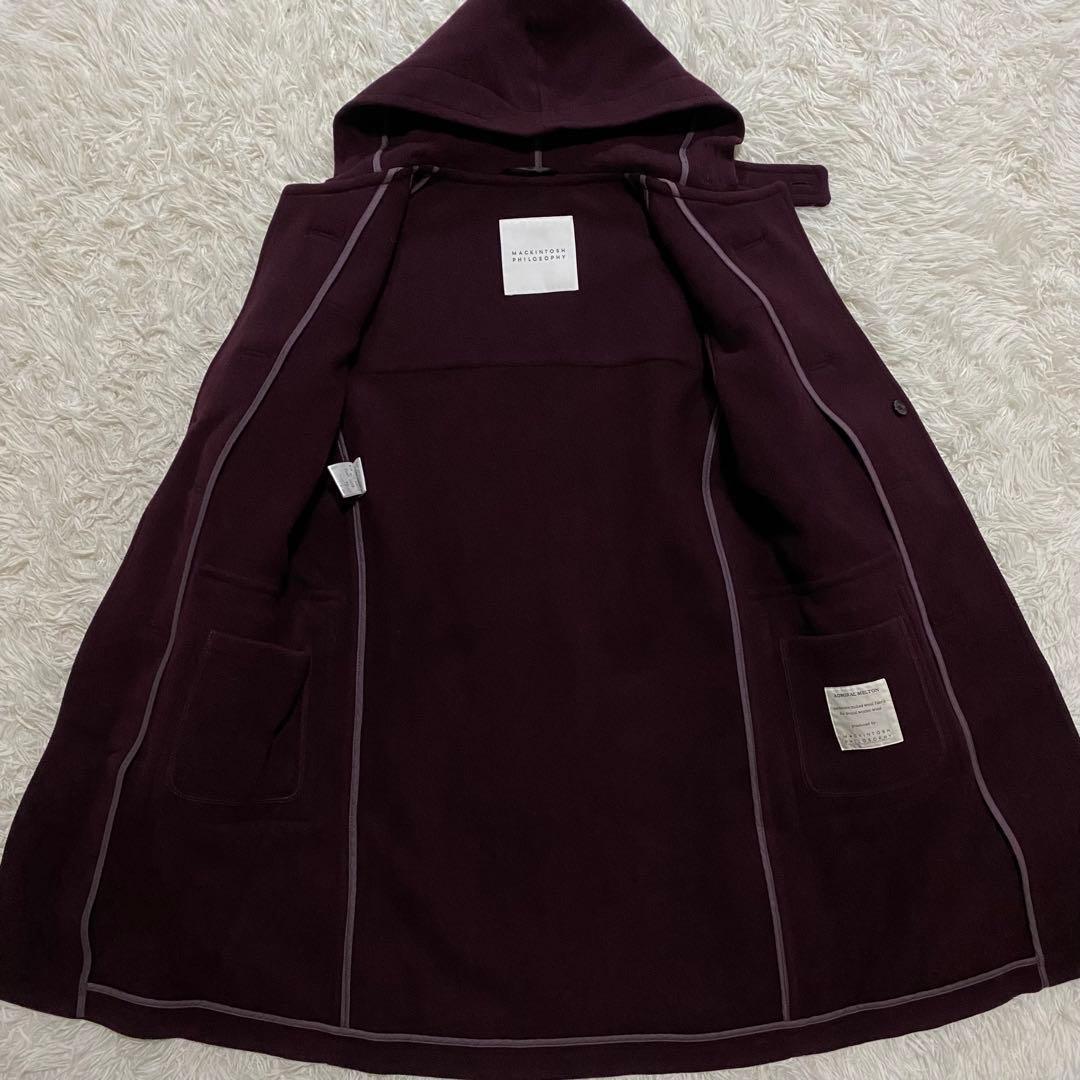 【美品】マッキントッシュ　希少カラー　ダッフルコート　M　パープル　ロング
