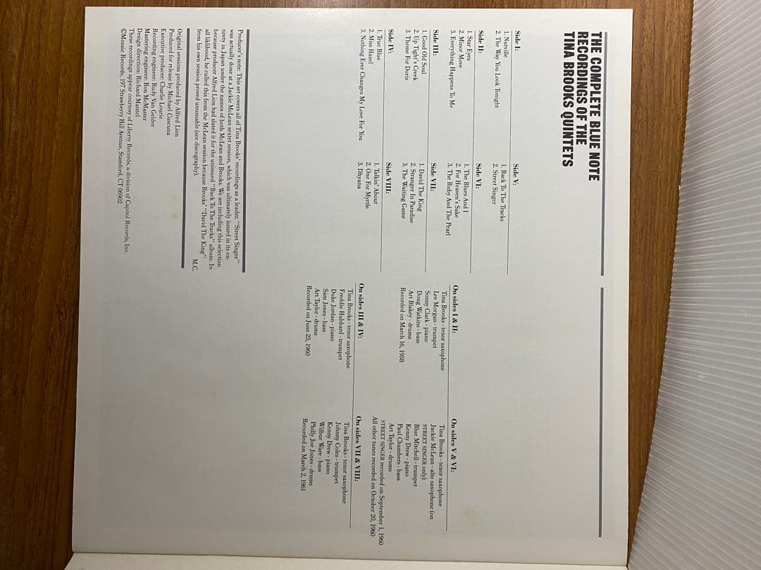 ジャズLP ティナ・ブルックス　コンプリート　ブルーノート