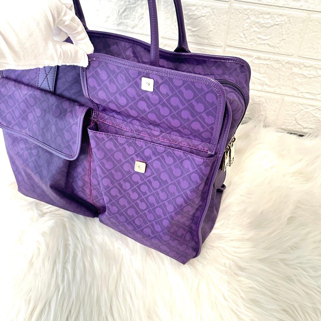 未使用✨ゲラルディーニ ソフティ トートバッグ 肩がけ A4収納 パープル