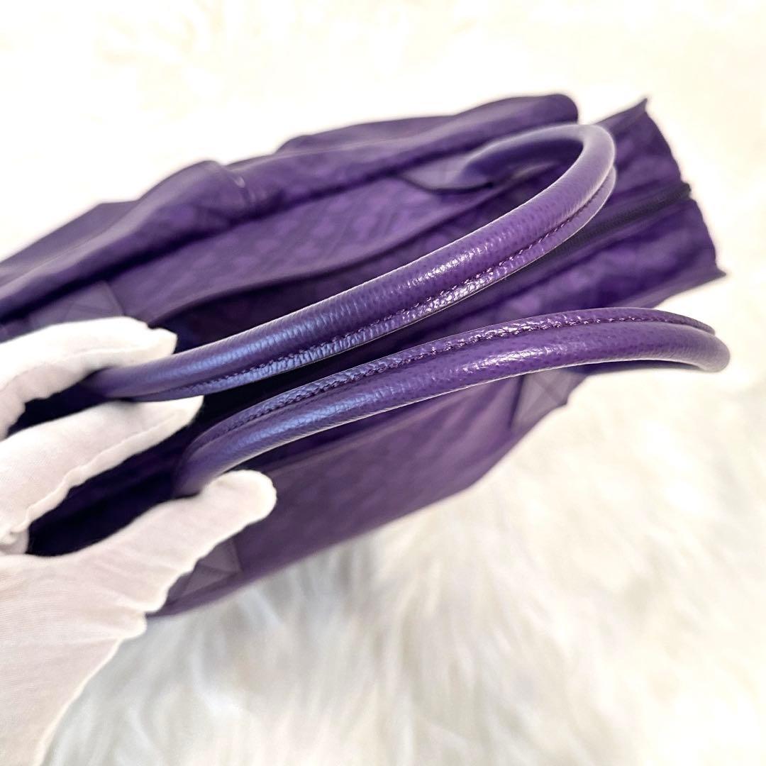 未使用✨ゲラルディーニ ソフティ トートバッグ 肩がけ A4収納 パープル