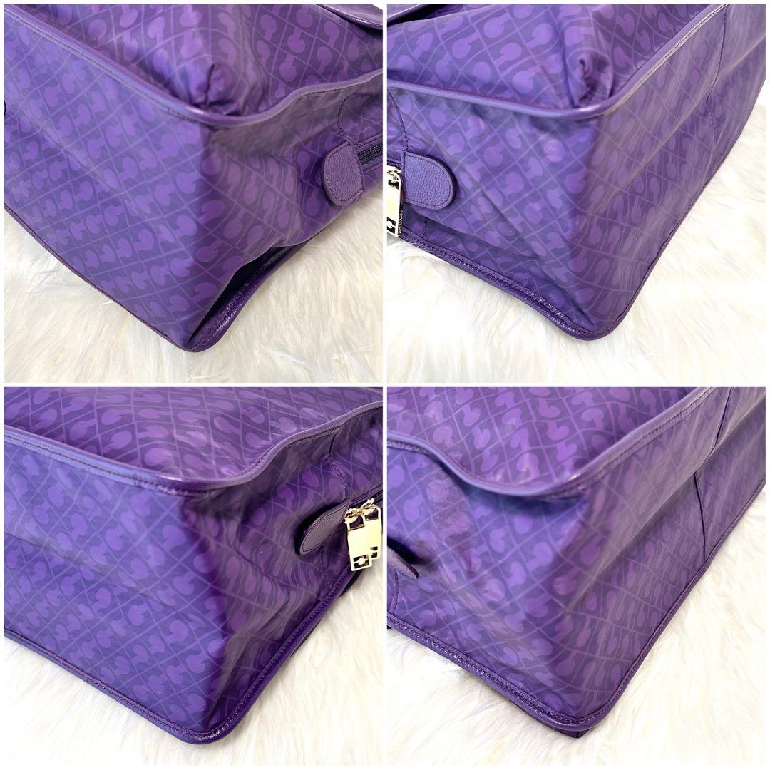 未使用✨ゲラルディーニ ソフティ トートバッグ 肩がけ A4収納 パープル