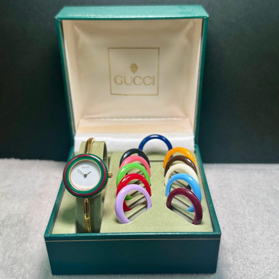 GUCCI　腕時計 11/12.2 チェンジベゼル　11色　ゴールド　アナログ