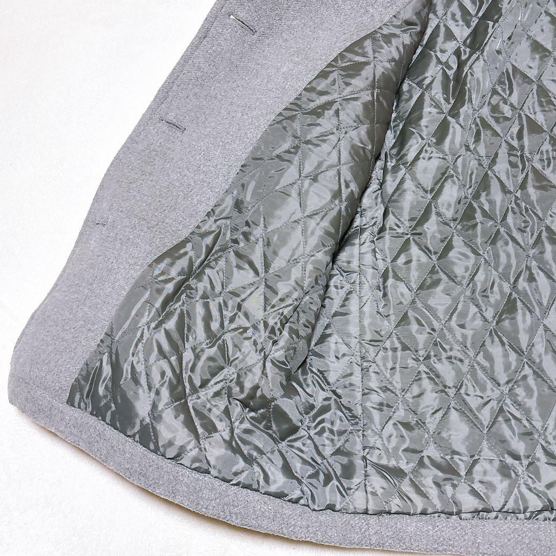 美品 CHAPS Ralph Lauren メルトンウール Pコート グレー M