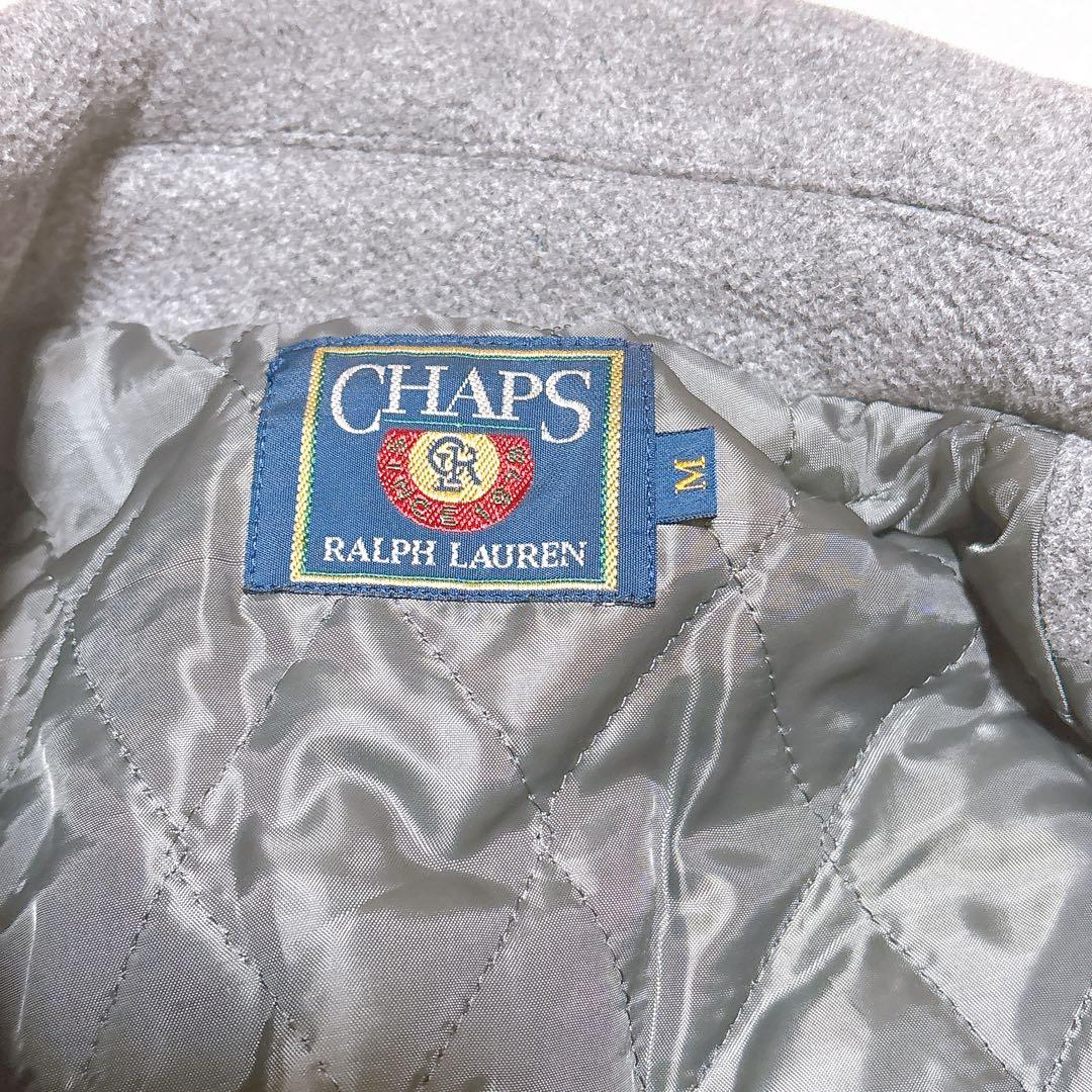 美品 CHAPS Ralph Lauren メルトンウール Pコート グレー M