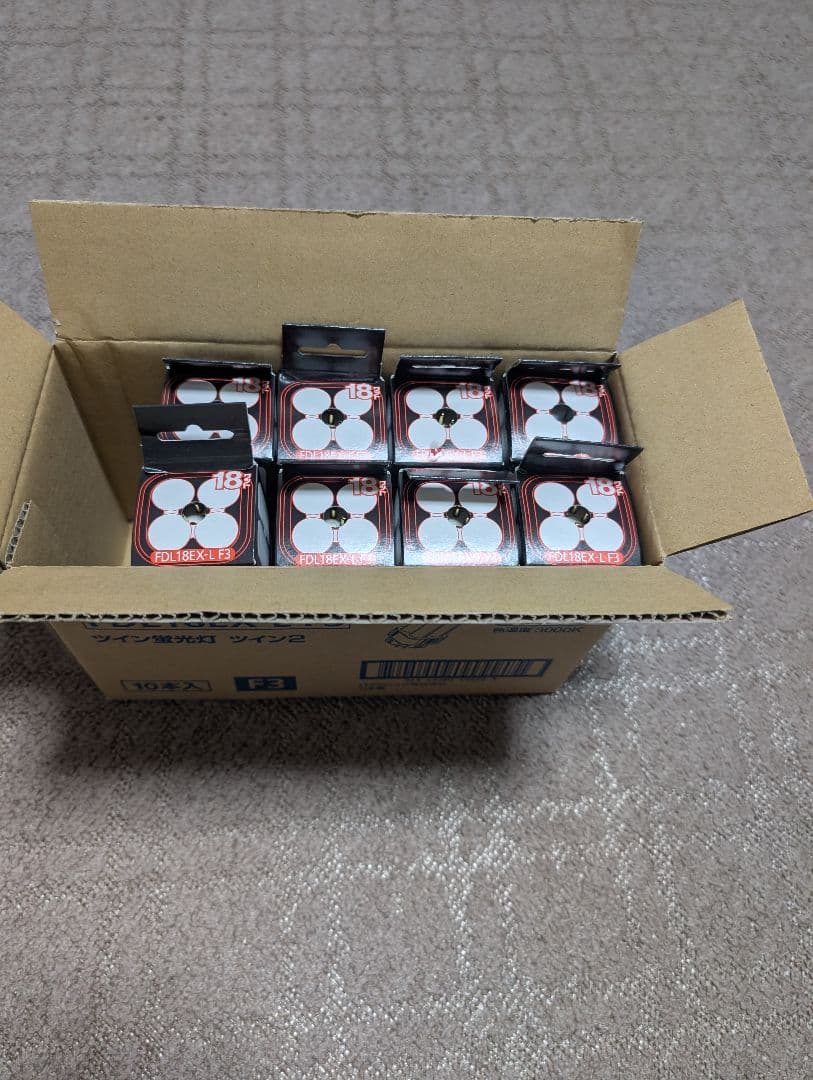 Panasonic ツイン蛍光灯18ワット8本セットFDL18EX-LF3電球色