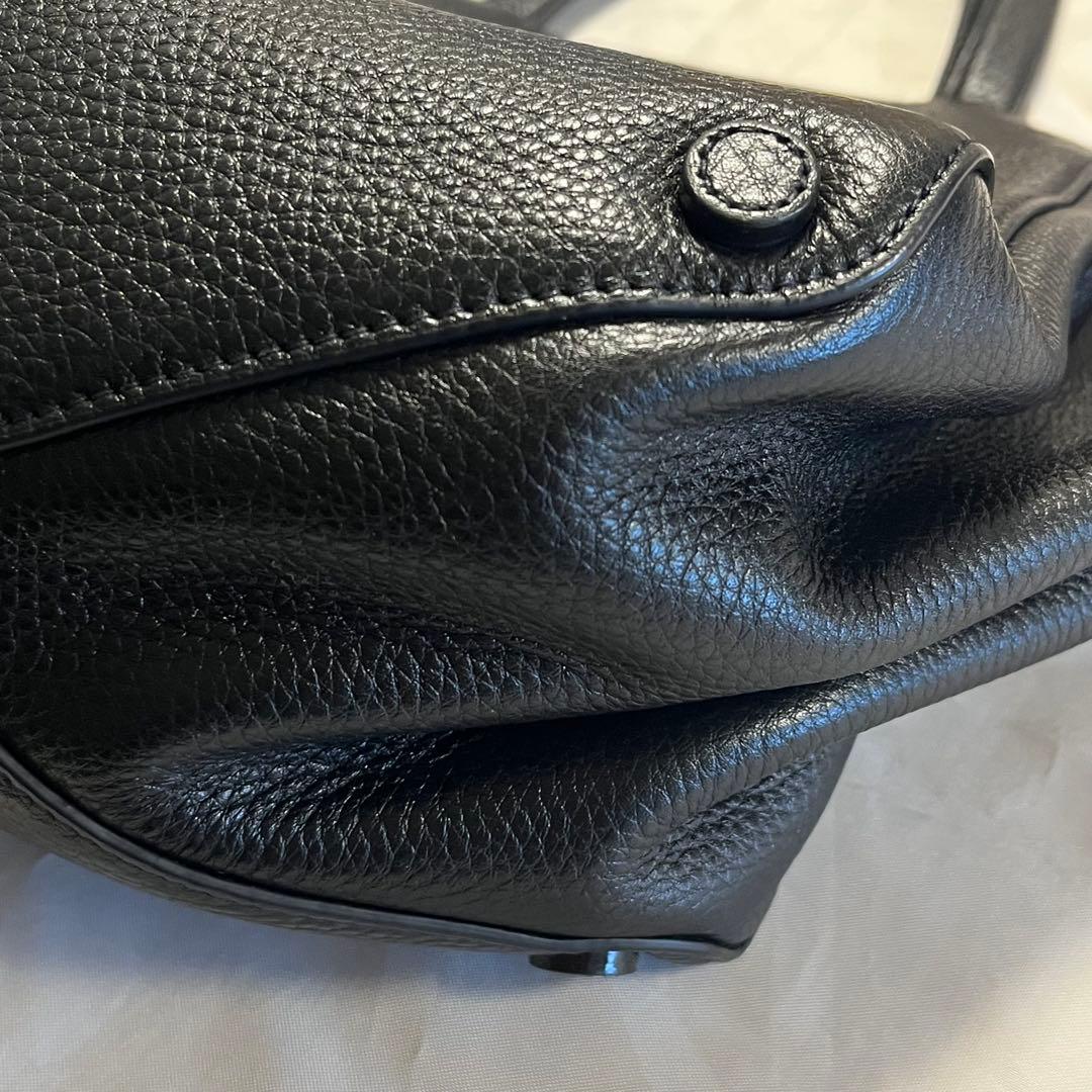 prada レザートートバッグ プラダ 美品 ブラック 黒　鞄 BR5092