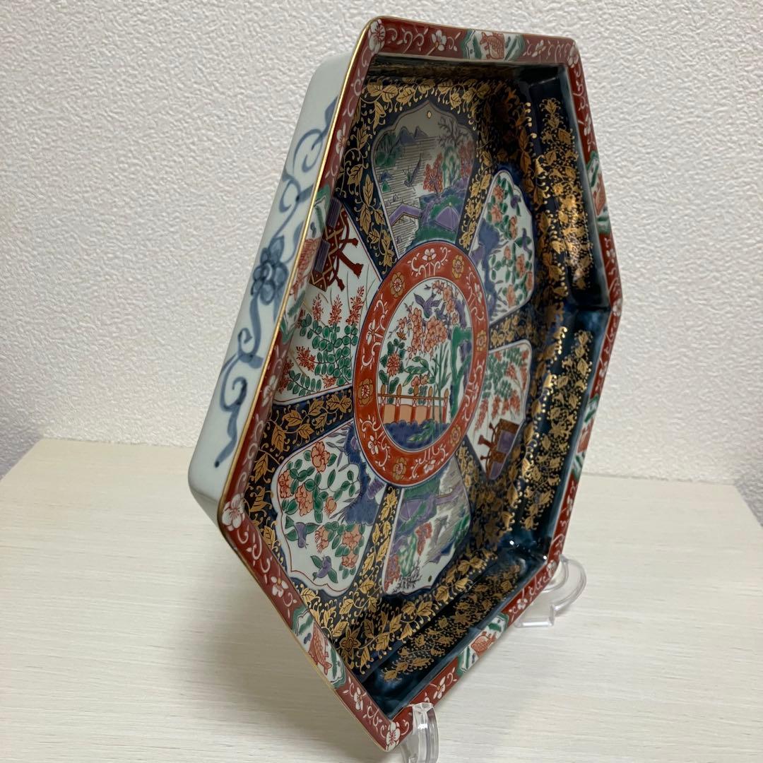 美品 林九郎窯 波佐見焼 六角盛皿