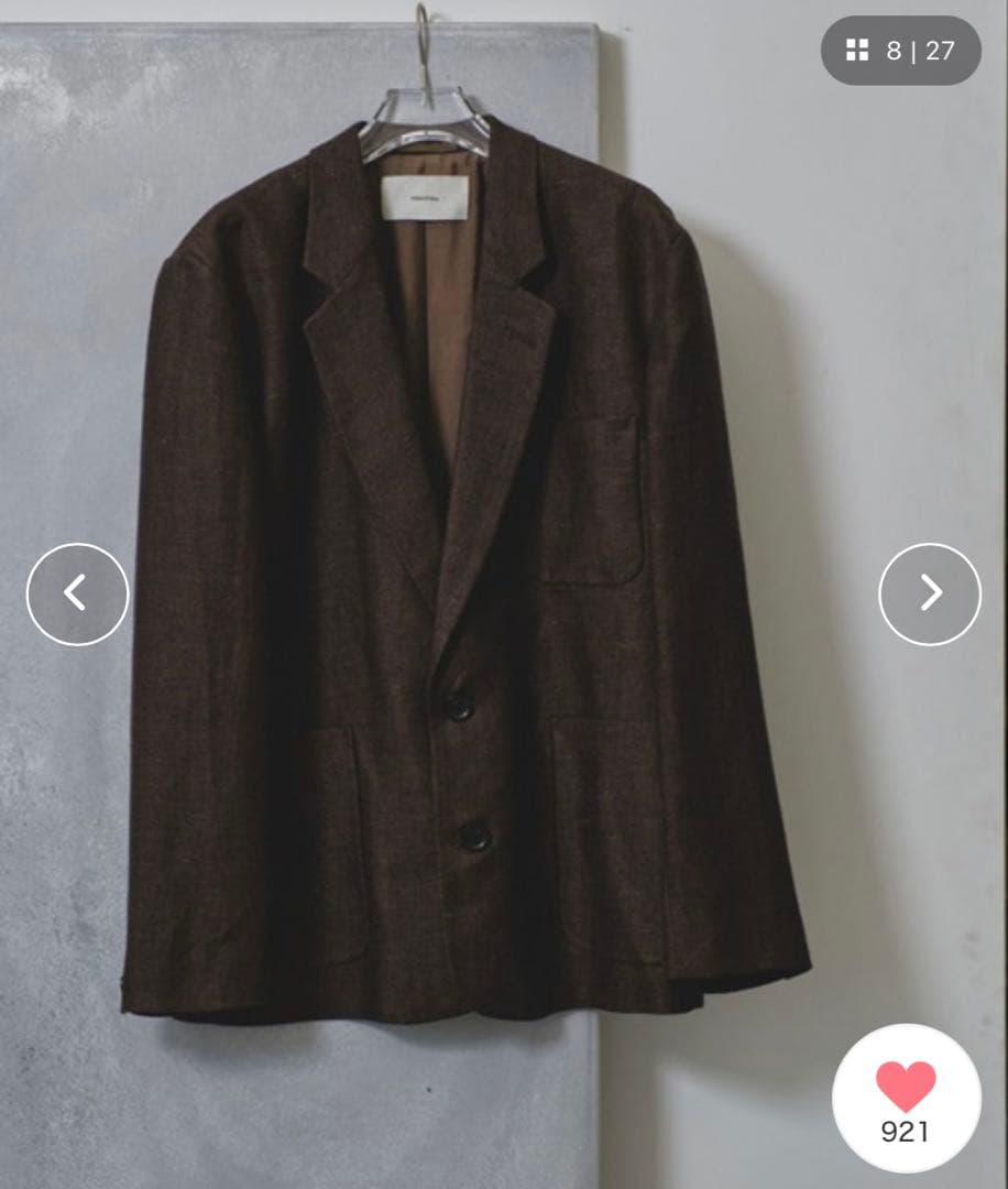 【TODAYFUL】ボーイフレンドリネンジャケットチョコ36