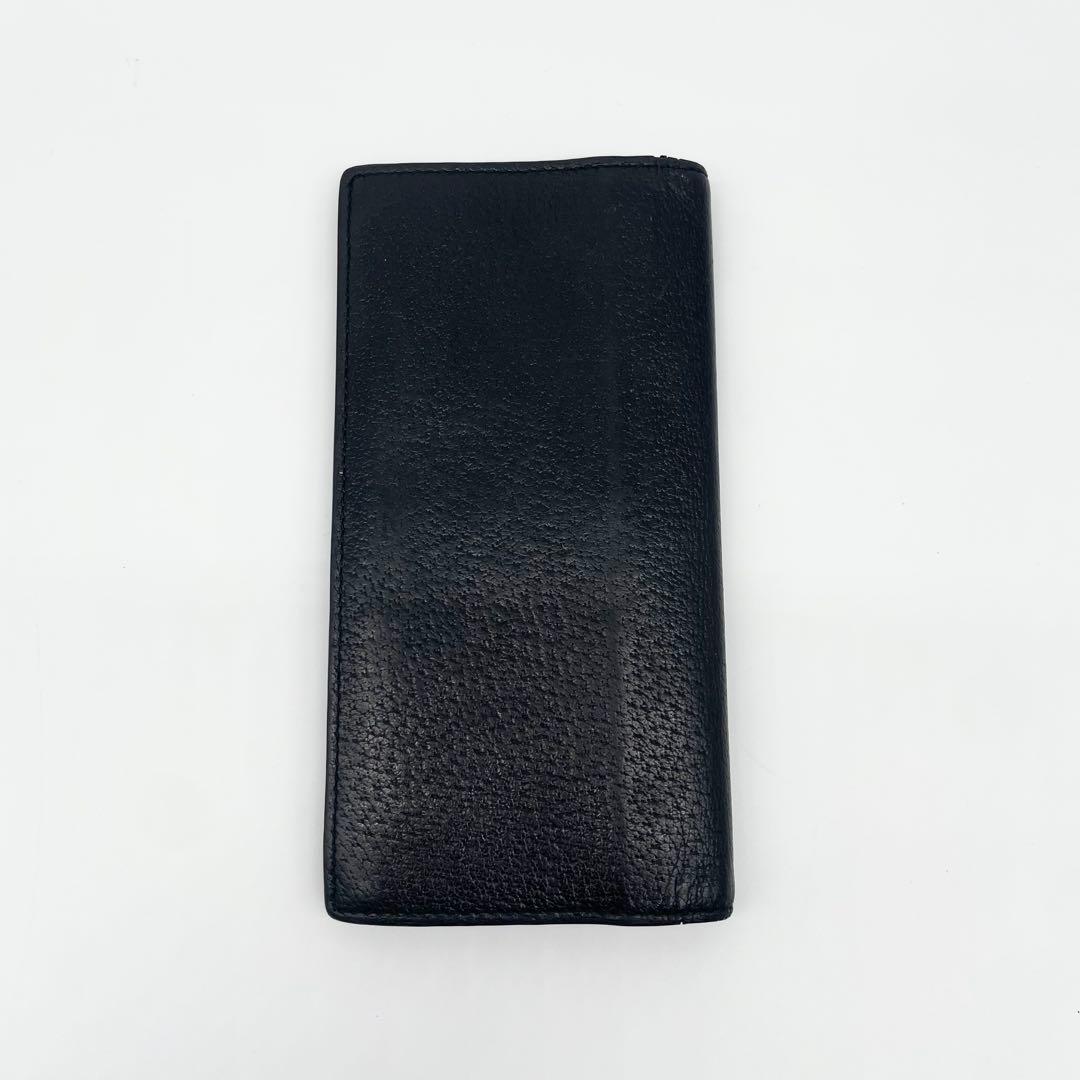 GUCCI マーモント　GGロゴ　長財布　レザー　ブラック