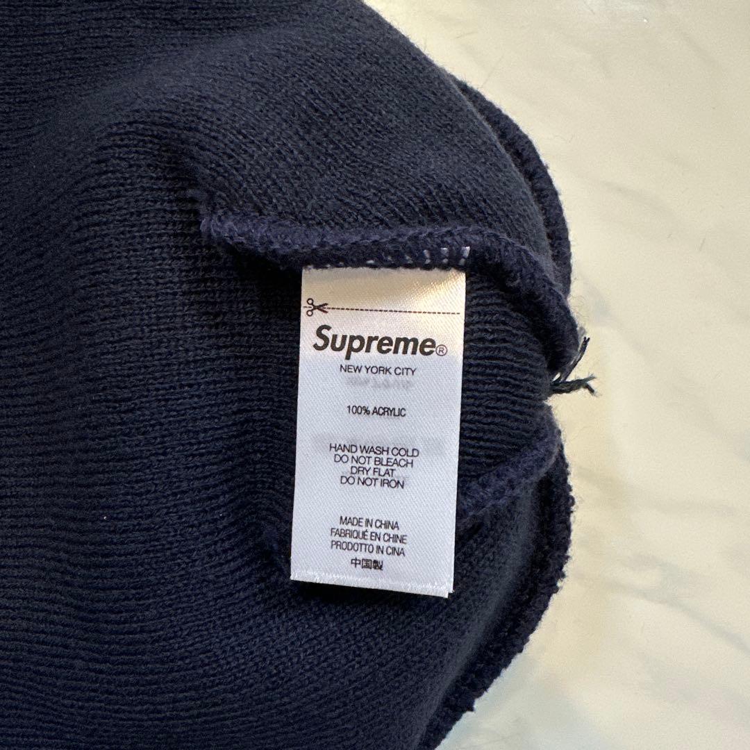Supreme ポンポン付き ビーニー ネイビー 美品✨