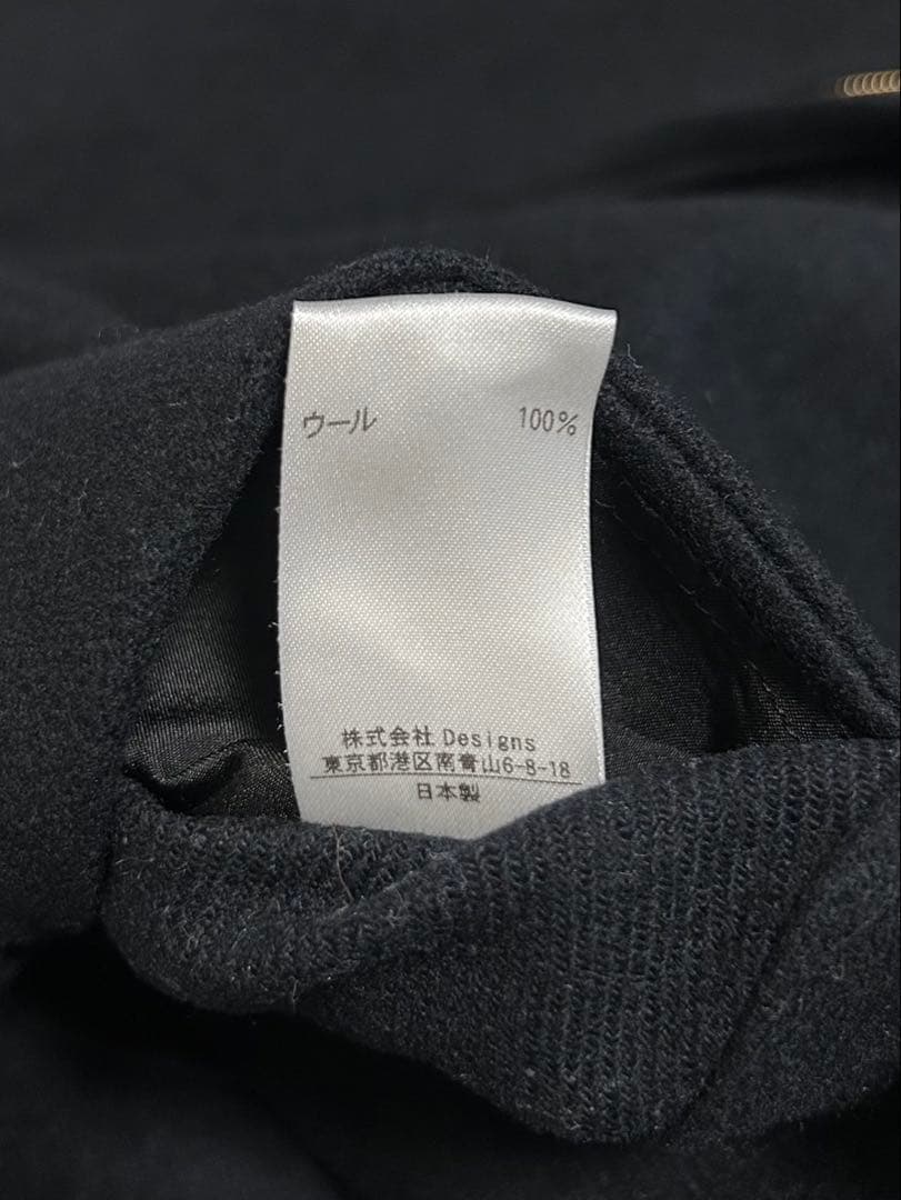 BLAMINK/フーデッドコート/size36/黒/ポンチョ/ダブルフェイス