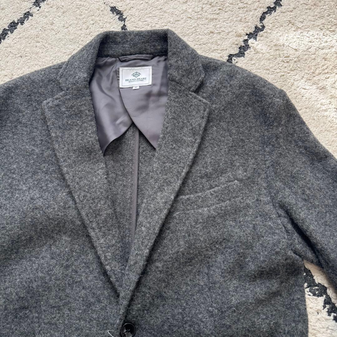 タグ付未使用　ビームスハート　MOON ツイード　テーラードジャケット　グレー