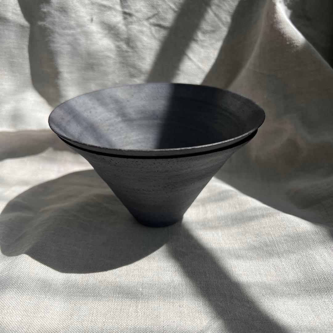 二階堂明弘さん　黒　三角椀　中サイズ2点セット　新品未使用