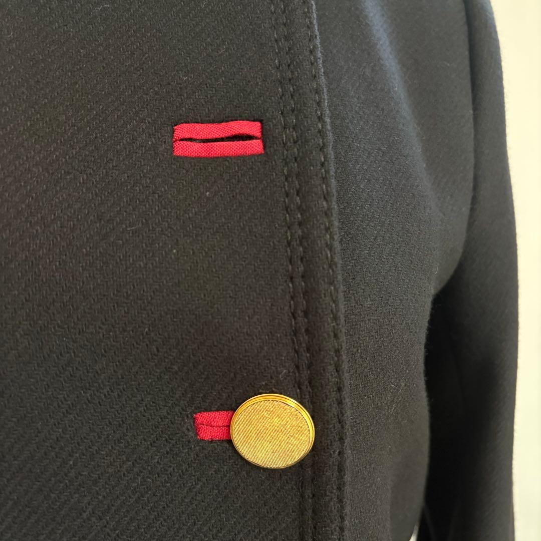 美品☆ZARAザラ ナポレオンコート ブラック 裏地レッド バイカラー 金ボタン
