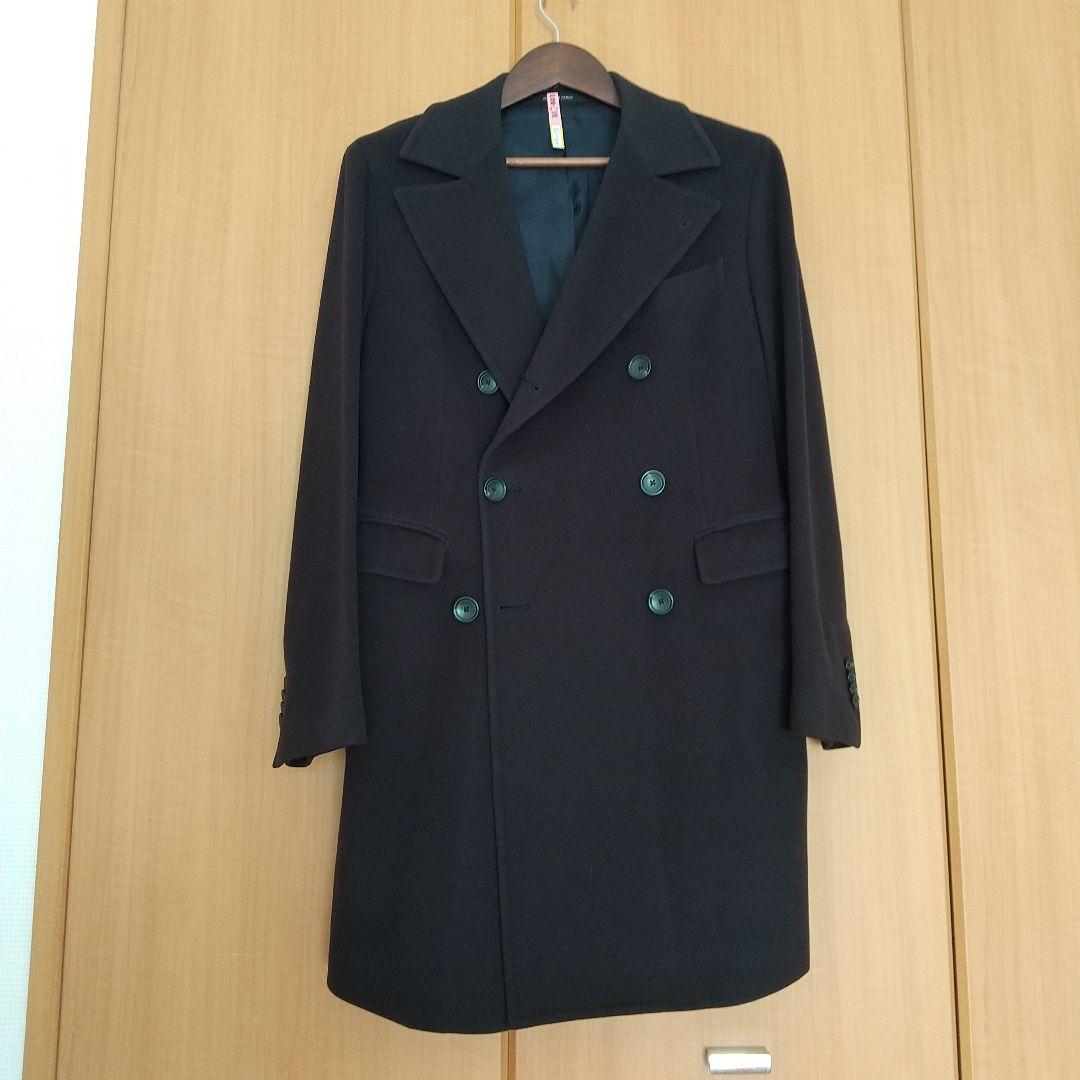 【タリアトーレ】 ダブルブレスト ネイビー チェスターコート