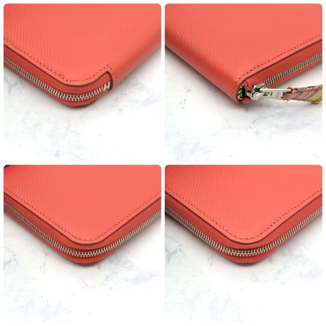 【最高級美品】エルメス アザップコンパクト シルクイン ピンク エプソン □R刻