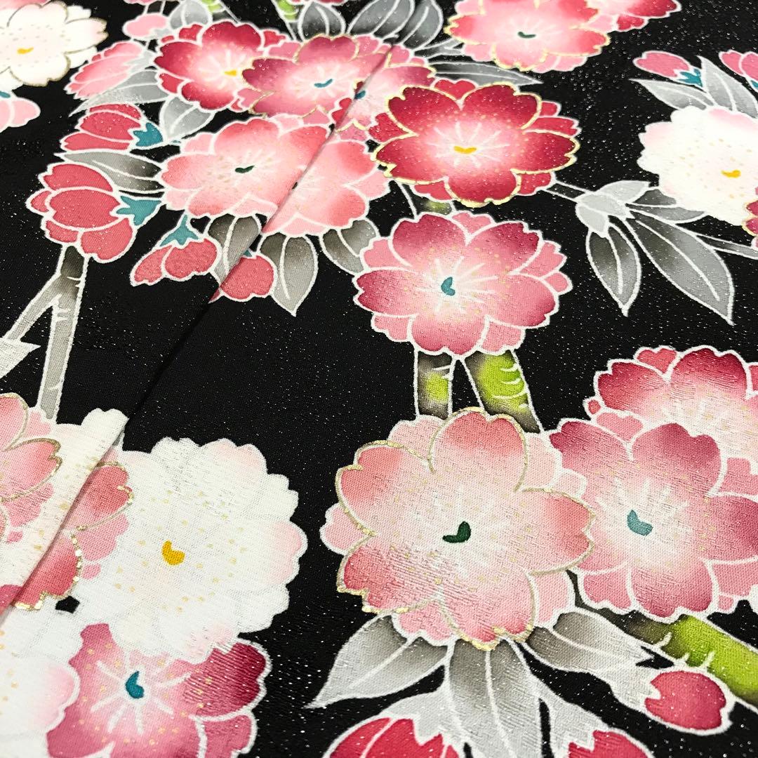 ★超美品★正絹 振袖 未仕立て 仮絵羽 リメイク-D