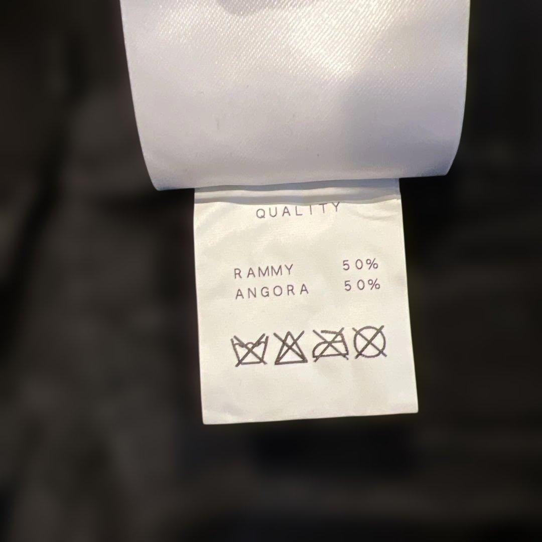 JULIUSユリウス カーゴパンツ チャコールグレーシャギーアンゴラサイズ0