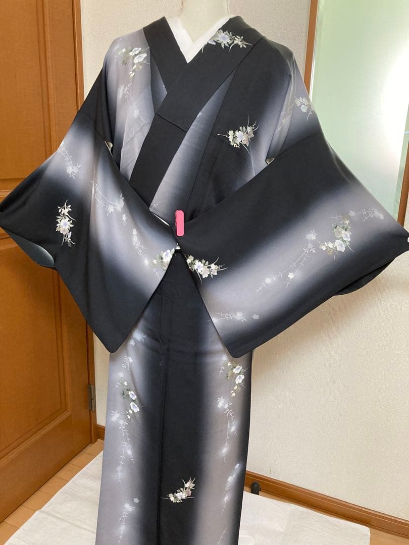 専用です　小紋　袷　black&white