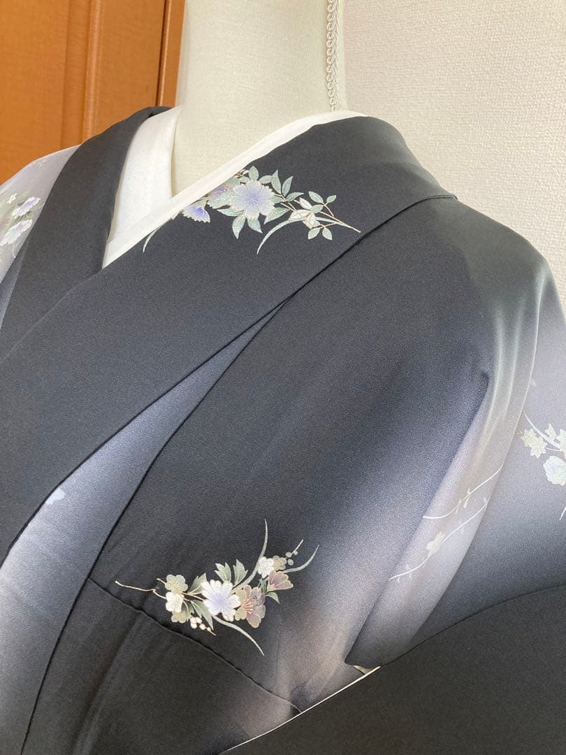 専用です　小紋　袷　black&white