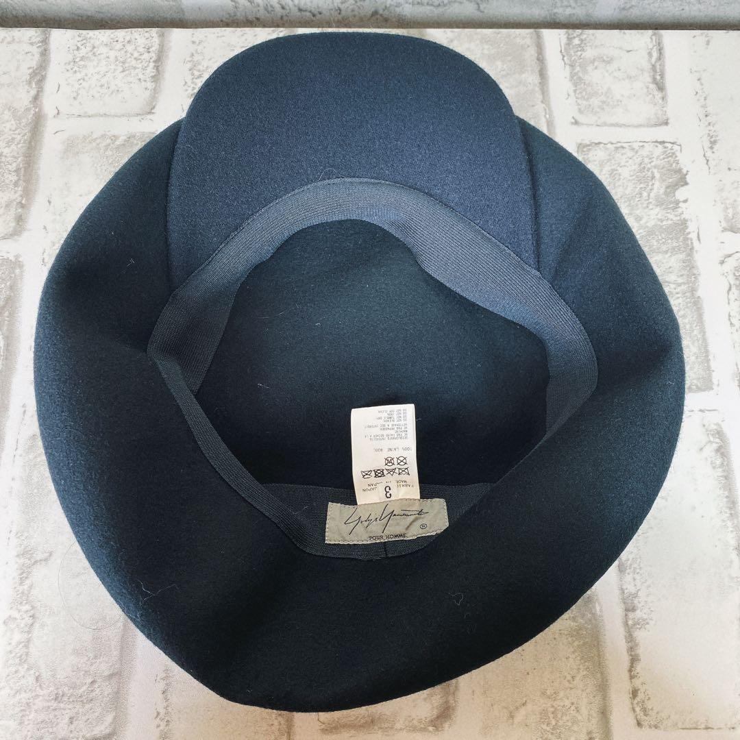 yohji yamamoto ヨウジヤマモト キャスケット 帽子 黒 ハンチング