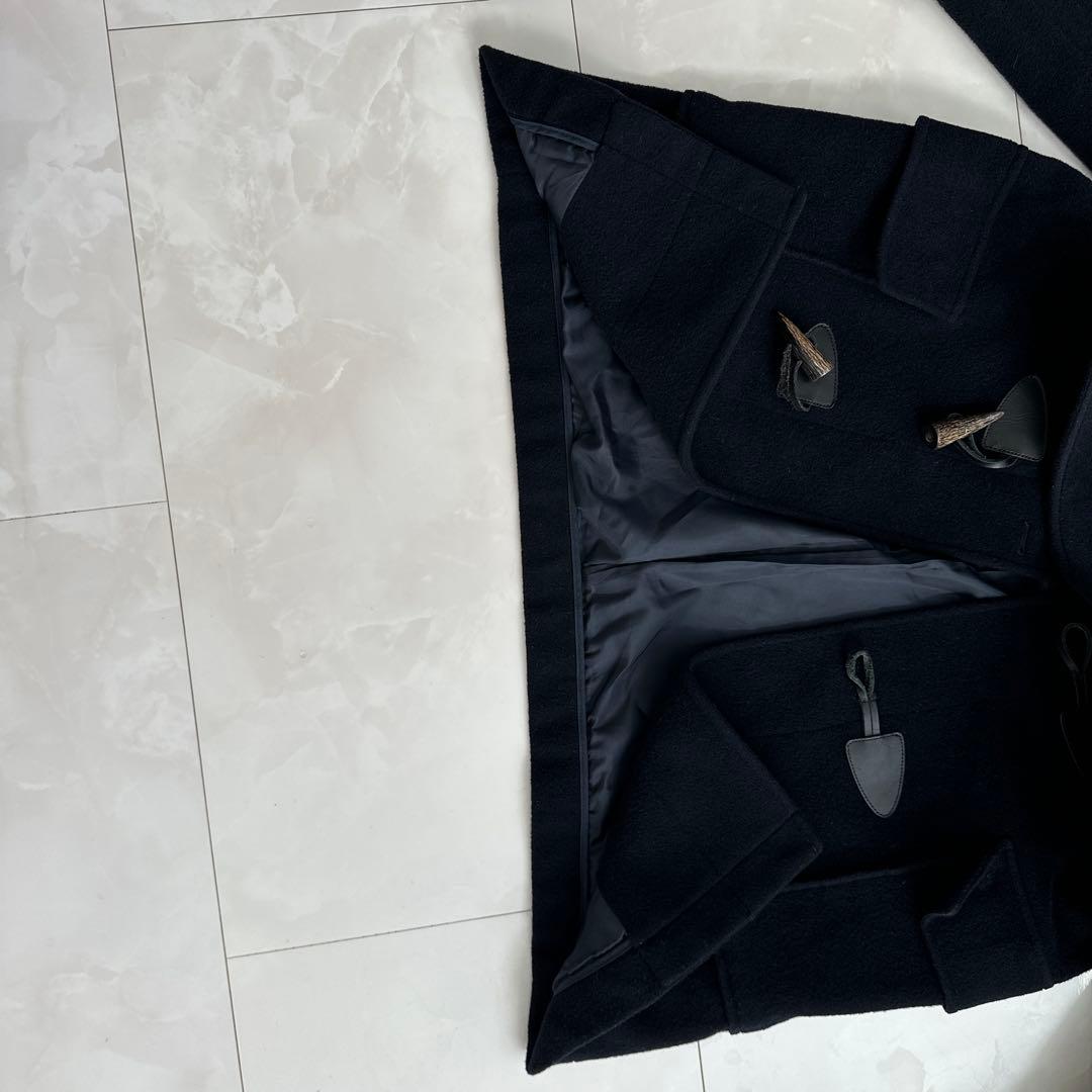 J.PRESS フード付き　ダッフルコート 160 ウール・カシミア混　濃紺