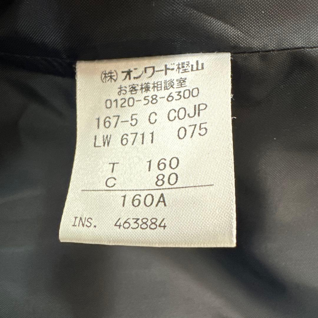 J.PRESS フード付き　ダッフルコート 160 ウール・カシミア混　濃紺