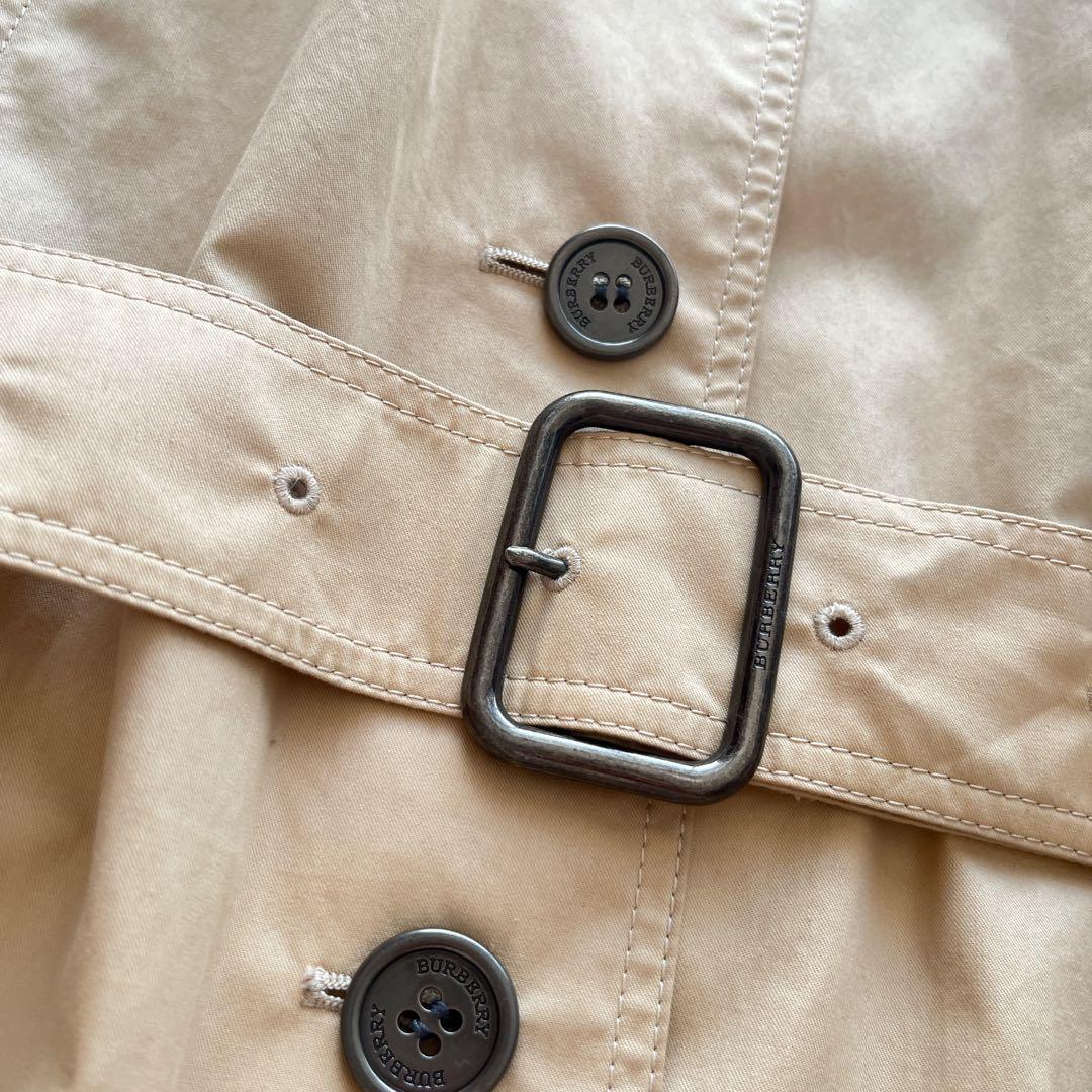 大きいサイズ　美品　バーバリー　撥水加工ハーフコート　ノバチェック　ベルト
