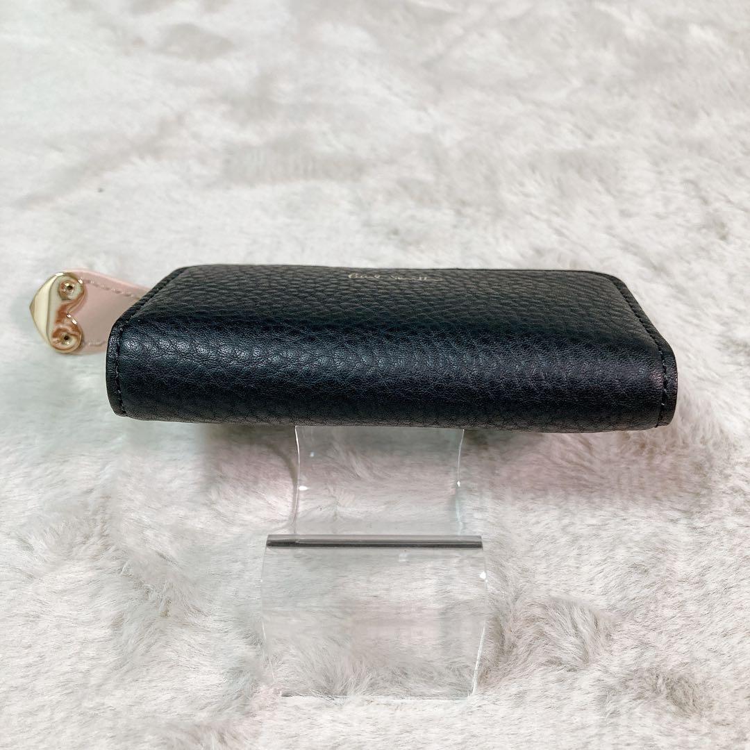 【新品】ポールスミス キーケース 4連 ケース レザー ハートプル BK