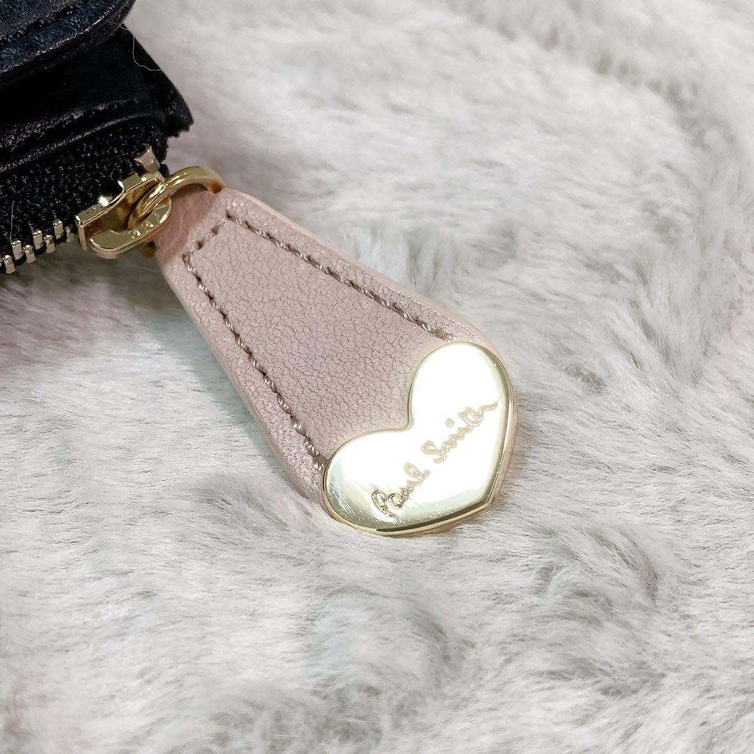 【新品】ポールスミス キーケース 4連 ケース レザー ハートプル BK